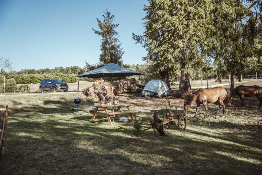 Accueil tente, van, camping car à la ferme en Dordogne